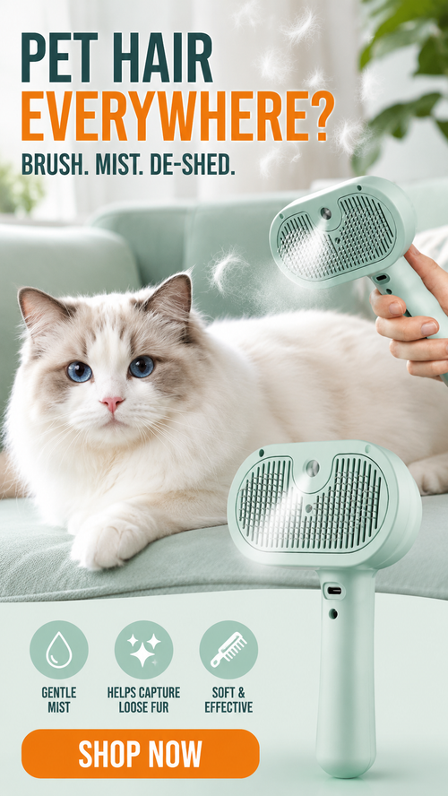3-in-1 Pet Grooming Mist Brush