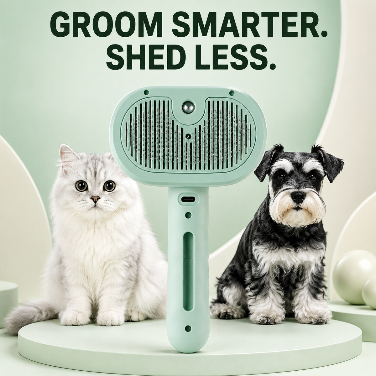 3-in-1 Pet Grooming Mist Brush